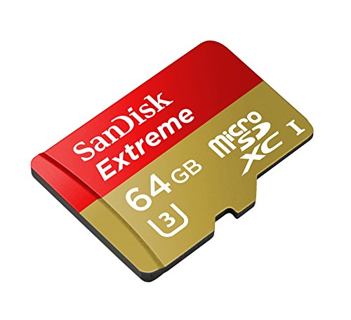 SanDisk Extreme 64 GB microSDXC Class 10 Memory Card up to 90 Mbps with U3 Ratings, Frustration Free Packaging