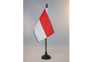 Drapeau de table Alsace Rot un Wiss 21x14cm - PETIT Drapeaux DE BUREAU alsacien - France 14 x 21 cm - AZ FLAG
