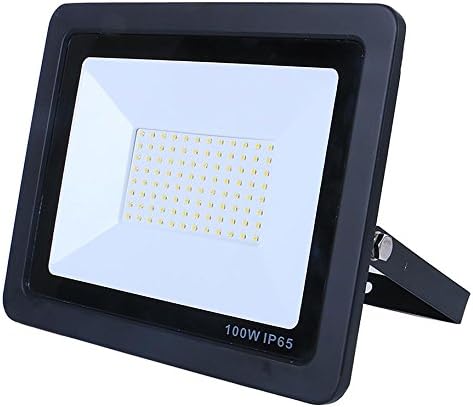 100W SMD AC Floodlight Photocell - 6000K - Black