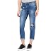 Red Herring Womens Blue Embroidered Cropped Jeans 10R