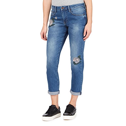 Red Herring Womens Blue Embroidered Cropped Jeans 10R