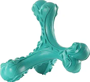 CVALIN Dog Chew Toys for Aggressive Chewers Large Breed,Indestructible Bones Toy?Durable Cleaning Toothbrush Natural Rubber Dog Toys