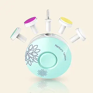 JD Fresh Electric Baby Nail Trimmer New Born, Baby Nail Cutter, Nail Polish Grooming Kit Safe for Infant Toddler Kids or Women, 6 Grinding Heads