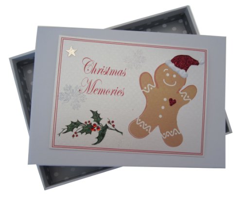 White Cotton Cards Christmas Memories Ginger Bread Man Range Tiny Photo Album