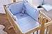 Clair de Lune Dimple Rocking Crib/ Cradle Quilt and Bumper Set (Blue)