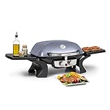 KRAFTVOLL: Die Leistung der beiden Brenner aus rostfreiem Edelstahl beträgt dank kraftvollen 4,4 kW bis zu 15000 BTU, am Grillrost werden mit Leichtigkeit 300 °C erreicht. Beide Brenner mit jeweils 2,2 kW Leistung können individuell separat genutzt werden.