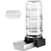 Marchul 8.6L Dog Water Dispenser with 3 Filters, Automatic Drinking Bowl for Dogs Large Water with Stainless Steel Bowl, Larg