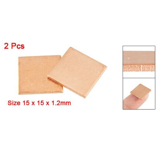 Pad fuer Laptop – SODIAL(R) 2 Stueck 1.2mm Dicke Kuehlkoerper Thermo Pad Copper Shim fuer Laptop CPU GPU - 2