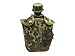 Produktbild US Feldflasche aus Kunststoff, mit Bezug und Gürtelclips, 1 Liter - flecktarn