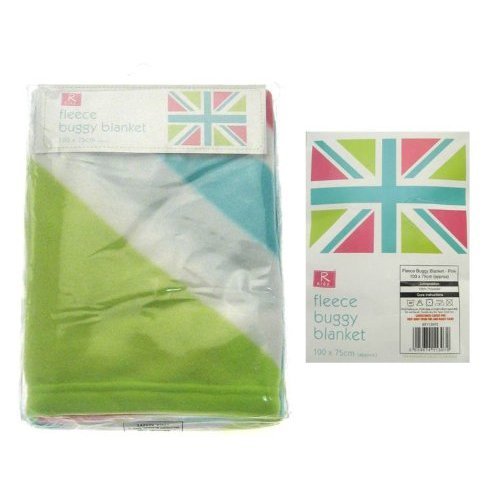 Buggy Blanket - Union Jack (Modern Pink) (100 x 75cm)