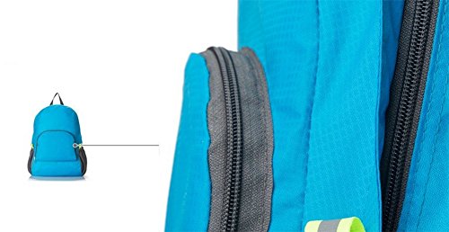 Hosaire 1 Stück Backpack Fahrradrucksäcke Nylon Wasserdicht Faltbar Rucksack für Outdoor Wandern Camping,Reise Bergsteigen Tasche - 4