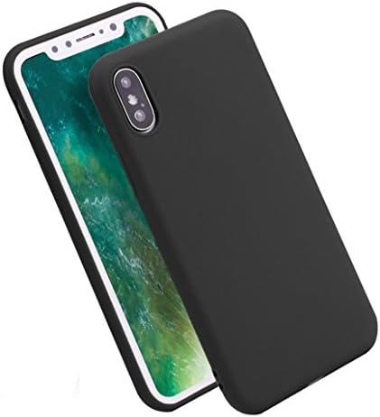 iPhone X Case, Marktol Ultra Slim Soft TPU Silicone Back Flexible Rubber Bumper Protector Cover Case for iPhone X - All 6 Colors (Black)