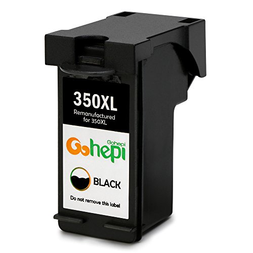 Gohepi 350XL Kompatibel für Druckerpatronen HP 350XL 350, 2er-Pack Schwarz Arbeiten mit HP Officejet J6424 J5780 J5785 Patronen, HP Photosmart C4280 C4340 C4380 C5280 C4424 C4480 C4580 C4524 D5360 Patronen, HP Deskjet D4260 D4360 Patronen - 2