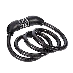 AllExtreme EXBCNLB Multipurpose 4 Digit Security Resettable Bike Cable Lock Heavy Duty Anti-Theft Protection Bicycle Safety Number Locks (3.6 feet/42 Inches)