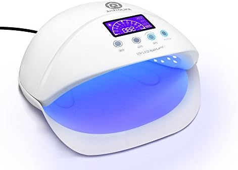 UV LED Nail Lamp - 50W Nail Dryer Fast Dry for All Gel Nails, Infrared Physical Therapy, Professional 3 Timer Setting 30/60/90 Second Timer and Keep ON Button , AMZTOLIFE Gel Curing Machine with 1 Free Bonus Nail Files