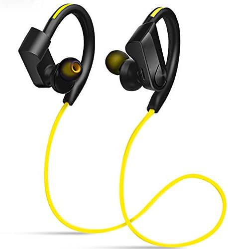 Bluetooth headphones Earphones Sports Bluetooth V4.1 Microphone Superior Sound Sweatproof Noise Canceling for iPhone Android Smartphones PC mp3 Yellow
