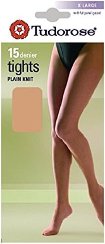 15 Denier Plain Knit Tights Nearly Black 6 Pairs XLarge