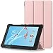 Produktbild TTVie Hülle für Lenovo Tab E7 - Ultra Dünn und Leicht PU Leder Schutzhülle mit Standfunktion für Lenovo Tab E7 17,7 cm (7,0 Zoll) Tablet-PC 2018 Modell, Roségold