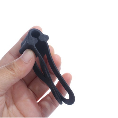 SODIAL (R) 2 Stueck Radfahren Fahrrad Silikon elastische Gummiband Bandage Krawatte Taschenlampe Halter - 4