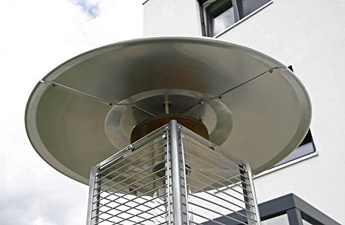Terrassen-Heizstrahler Heizpilz ‚Optical Pro‘: CE-zertifizierter Gasheizer mit elegantem Design robuster Stahl-Alu-Rahmen für stabilen Stand des Terrassenheizers Gesamthöhe 225 cm - 5