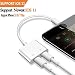 Produktbild Lightning Adapter für iPhone 7/7Plus iPhone 8/8Plus iPhone X/10 Lightning auf Dual Lighting Connector Audio Adapter Kopfhörer Aux Audio&Charge Music Control Adaptor Anschlüsse Lighting Kabel und Kopfhörer Adaptor&Splitter Anschlüsse für iPhone 7/7Plus Zubehör Kompatibel iOS 10.3 & iOS11 or Later