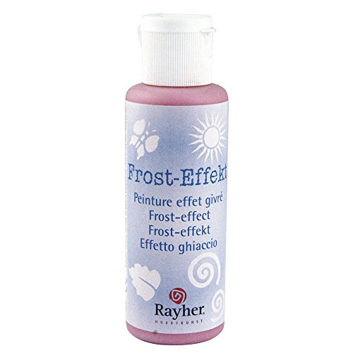 Rayher 38100272 Frost-Effekt-Farbe, Flasche 50 ml, engl. rosa