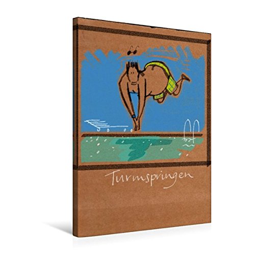 Premium Textil-Leinwand 50 cm x 75 cm hoch, Turmspringen | Wandbild, Bild auf Keilrahmen, Fertigbild auf echter Leinwand, Leinwanddruck: Serie Olympische Disziplinen (CALVENDO Sport)