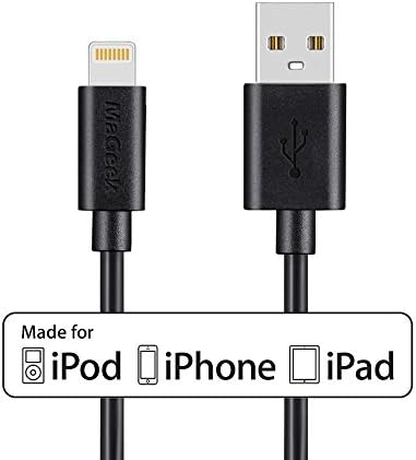 MaGeek® 10ft Apple MFi Certified Extra Long Lightning to USB Data Cable Charge Cord for iPhone 7 7 Plus 6s 6 Plus 5s 5c 5, iPad Pro Air mini, iPod touch(Black)