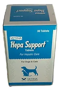 Pawstively Pet Care Vetina Hepa Support for Hepatic Care of Dog & Cat Supplement (30 Tabs)