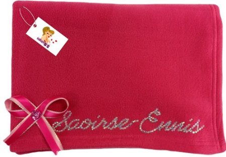 Personalized Extra Soft Fleece Blanket (Cerise Pink)