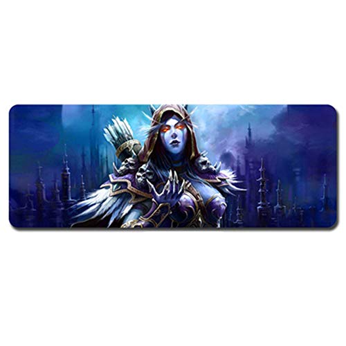 GUOFENG Game Mouse Pad World of Warcraft WOW Map Oversized Padded Lock Animation Computer Keyboard Pad Office Table Mat 800 * 300 * 3mm