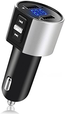 DIGOU Bluetooth FM Transmitter, Bluetooth Car Kit Wireless In-Car Mp3 Player Receiver Radio Adapter with Dual Port USB Car Charger 5V/3.4A for iPhone X/8/7Plus/7/6/5S, Samsung, etc