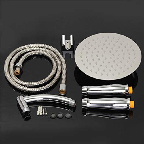 Preisvergleich Produktbild Yongse 8inch Runde Edelstahl Bad Regenbrause mit Schlauch