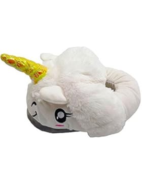 Kenmont Einhorn-Hausschuhe aus Plüsch, Baumwolle