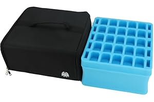 The Grinning Gargoyle - Large Premium Quality Portable Miniatures Carry Case - Carrying Holder for Miniatures - Organise and Protect Your Game Pieces - DND, RPG - Black