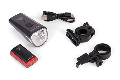 Provelo Fahrradlampen Set mit Frontlicht Led (Fahrradbeleuchtung, Rücklicht, USB Ladekabel und Halterung – helles Fahrradlicht) schwarz - 2