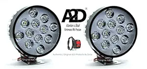 A2D B.B 12 LED 24 Watts High Power Diamond Cut Reflector Glass Cree LED 6000K Bike LED Fog Light Set of 2 with Switch for Honda Unicorn