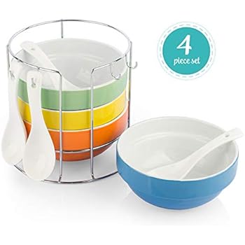 Wellgro Müslischalen-Set 5-tlg. - Keramik - 4 Schalen im