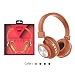 Produktbild JHSHENGSHI Bluetooth Kopfhörer, Kabellos Stereo Faltbare Kopfhörer Kabellose und Kabel-Kopfhörer mit Integriertem Mikrofon, Musikgenuss für bis zu 8 StundenMicro SD/TF, für Handys/iPad/PC, Brown