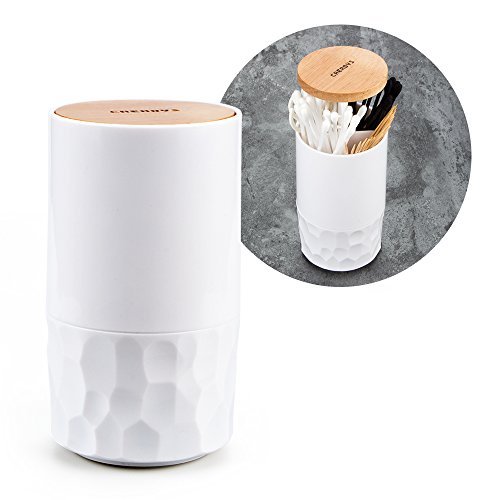 Santrue Automático Pop-up algodoncillo Bud Swabs Toothpick Holder Dispenser Case Q-Tips Titular Organizador de Almacenamiento Caja Home Hotel Decoration