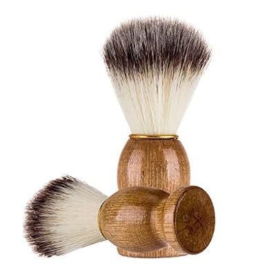 Gaddrt Les Hommes Brosse de Barbe, Le Blaireau de Rasage de Cheveux en Bois Manche Rasoir Outil de Coiffeur