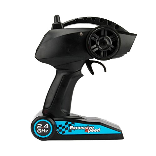 DAYLIN 33*12.5*6.5 CM Remote Control Boat RC 4CH 2.4G Racing Waterproof Outdoor Toys (blue)