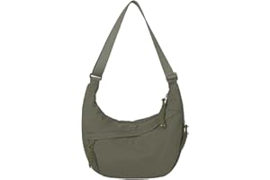 AndThere Borsa a Mezzaluna per Donna Uomo Borsa a Tracolla Grande in Nylon Crossbody Bag Hobo Borsa a Marsupio Borse a Mezza Luna con Tracolla Regolabile Borsetta Ragazza per Università Viaggio
