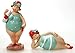 Produktbild 2 Badenixen - türkis - stehend und liegend 10 cm im Badeanzug mit Schwimmring für Tisch Kommode Schrank Mädchen Rubensfrau mollige Dame Dicke Frau Badezimmer Figur
