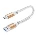 Produktbild iMangoo USB C Kabel, 0.3 M Kurz Nylon geflochten USB Typ C strapazierfähigem Ladekabel Datenkabel für Google Pixel 2 Oneplus 6 LG G6 V30 Huawei P20 Mate 10 Sony XA1 Samsung Galaxy S9 Plus Note 9 Weiß