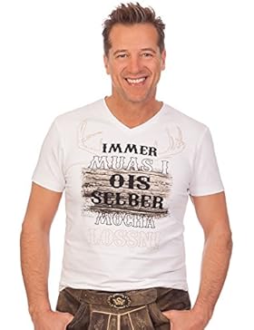 Trachten Herren Shirt - UROS - weiß