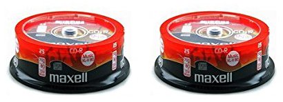 Maxell CD-R MUSIC CD (XL-11 80 Music) - 80 minute Blank Music CD (Compact Disc Digital Audio Recordable) - Compatible with Steepletone Edinburgh, Lancaster, SMC922 & SMC595 + Inovalley Retro 09 & Retro 11 Paris + TEAC LP-R400 & LPR500 Music Centres - 2 x Pack 25 on spindle (Digital Technology UK Ltd Pack)