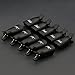 SupplyEU 10Pcs Plastic Acrylic Nail Art Soak Off Clip Cap UV Gel Polish Remover Wrap Nail Tool Blcak