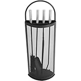 5tlg. Set Kaminbesteck / Kaminzubeh&ouml;r aus Edelstahl Kamingarnitur