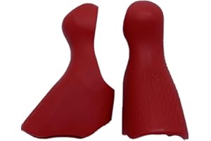 COOKIBLEND Manopole per leva del freno della bicicletta, copertura per leva del cambio per Shimano ST-5700 105 (rosso)